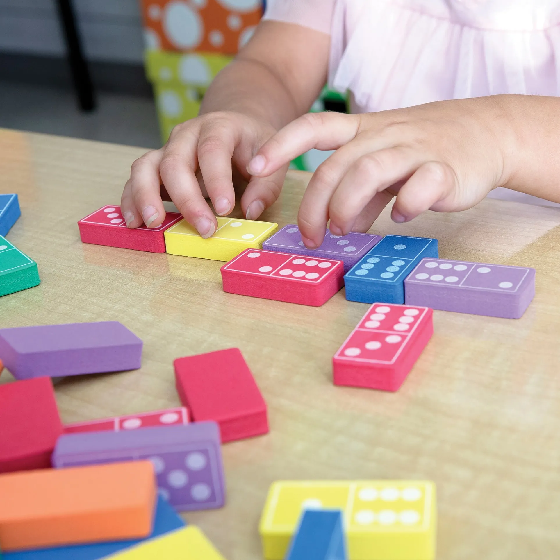 WonderFoam Colorful Dominoes Set - Assorted Colors - 168 Pieces