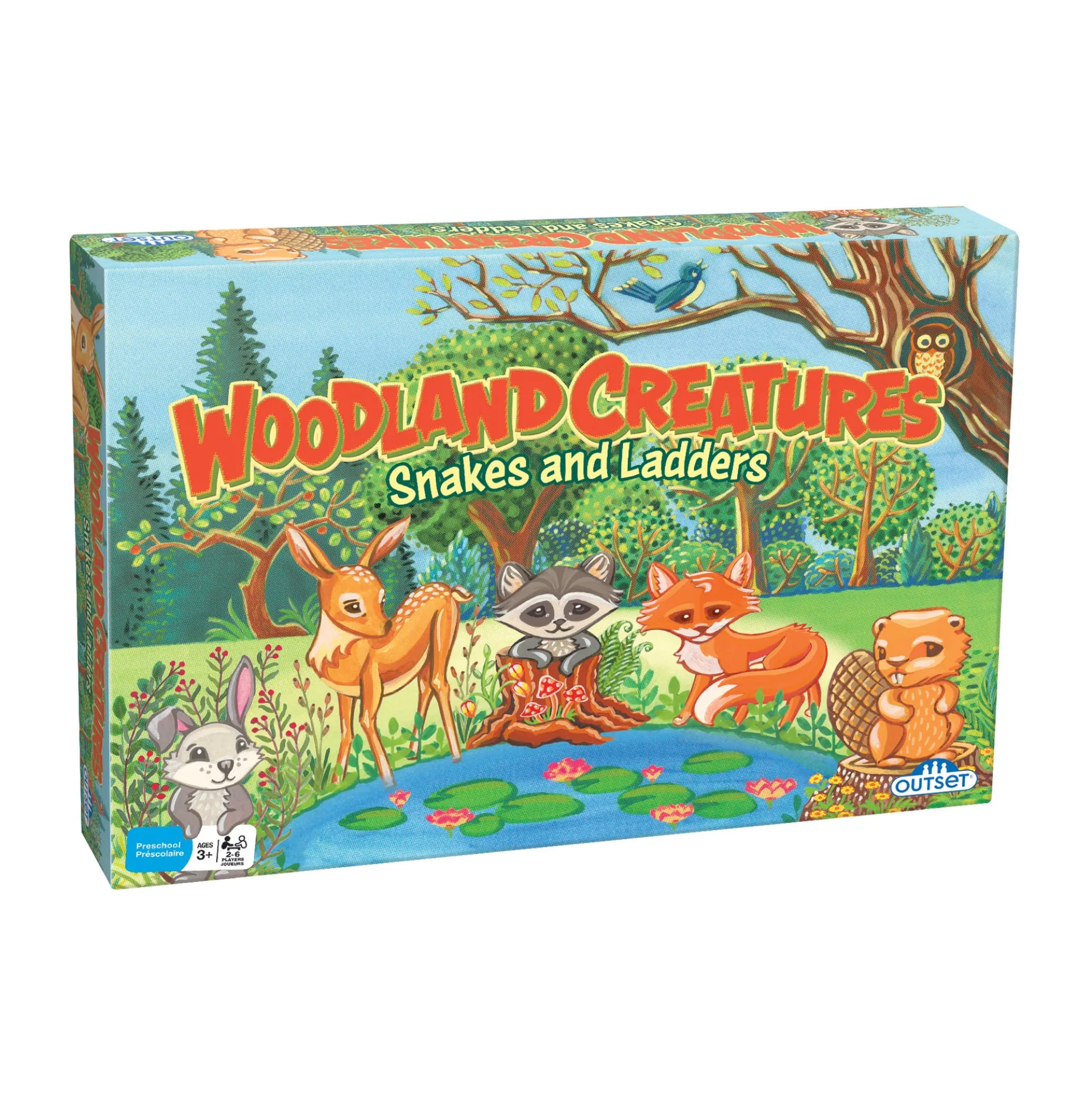 Woodland Creatures Snakes and Ladders Family Board Game
