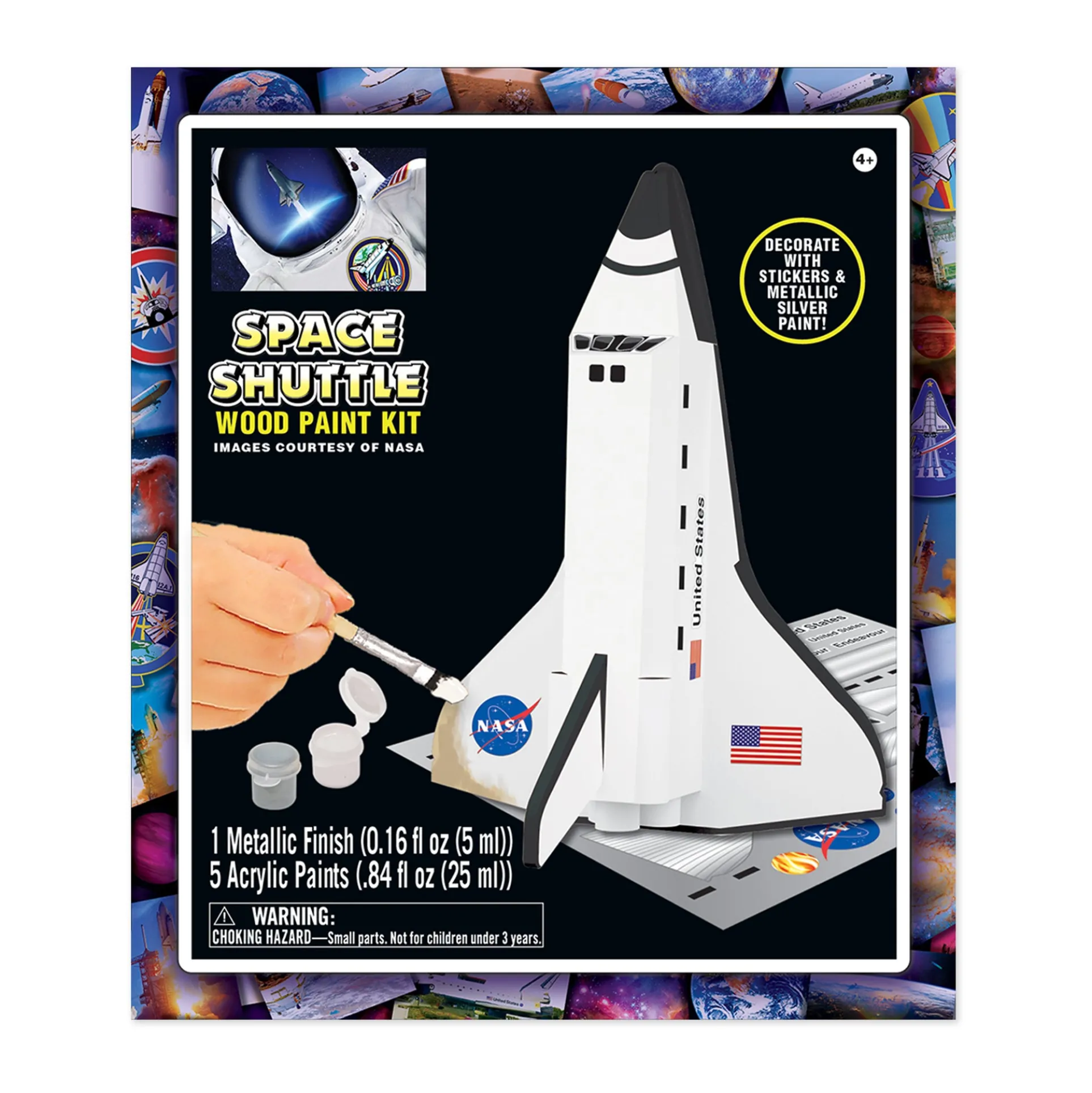 Works of Ahhh... NASA Space Shuttle Discovery Wood Paint Kit