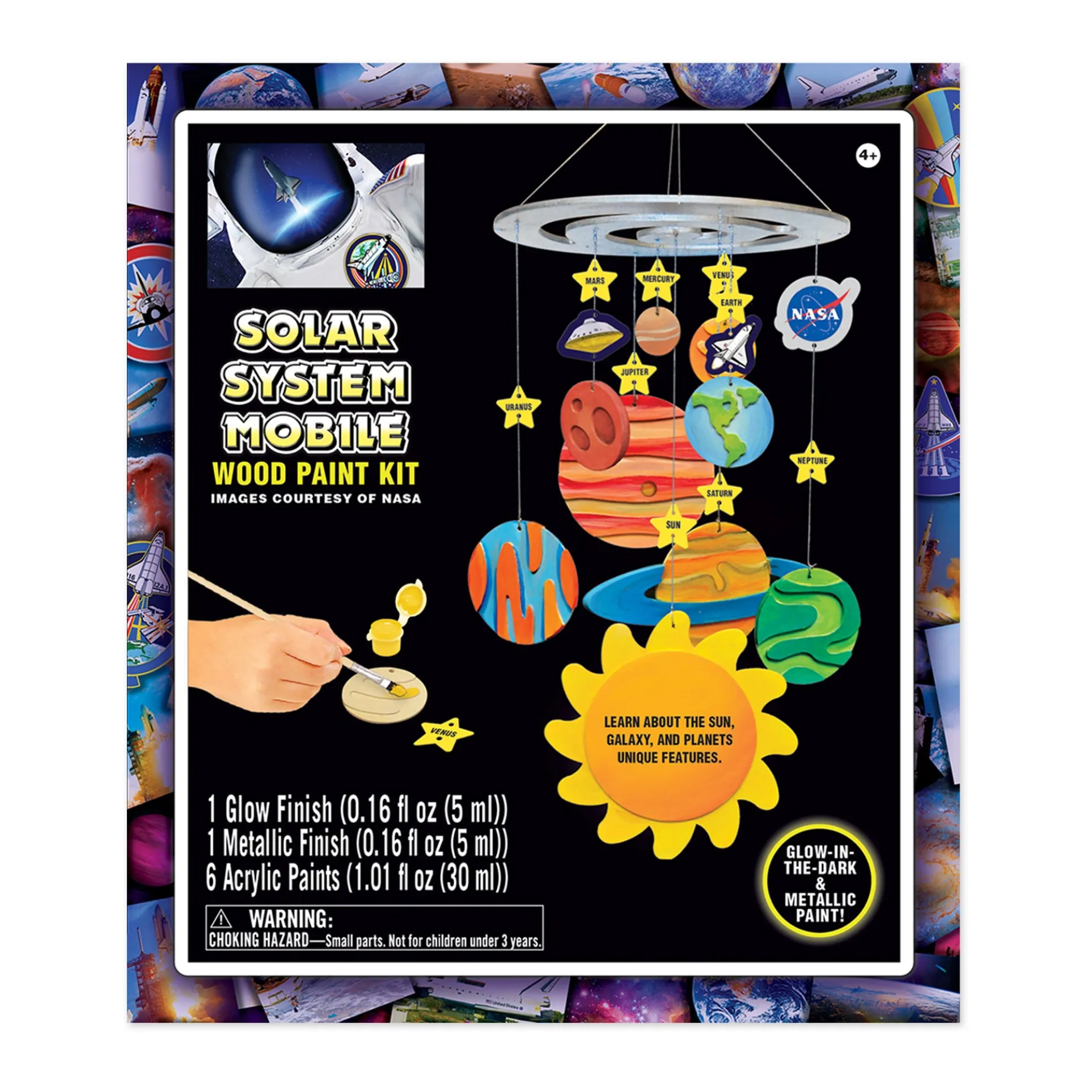 Works of Ahhh... NASA Solar System Mobile Wood Paint Kit
