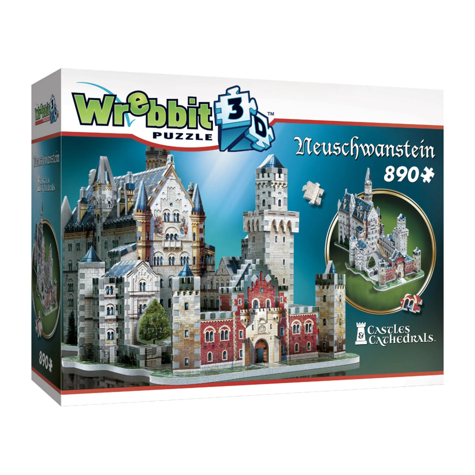 Wrebbit 3D Neuschwanstein Castle Foam Puzzle - 890 pcs