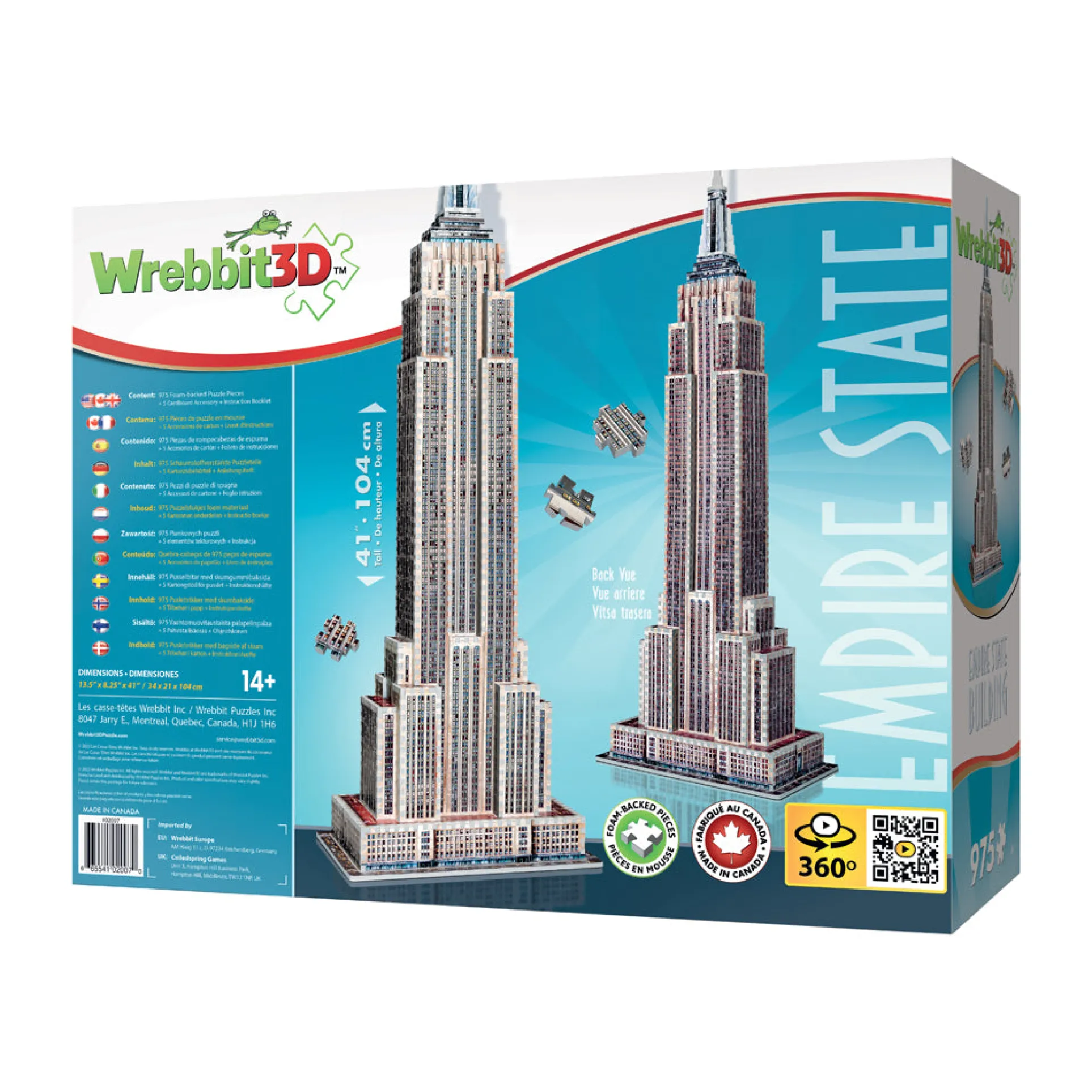 Wrebbit Empire State Building 3D Puzzle - 975 pc