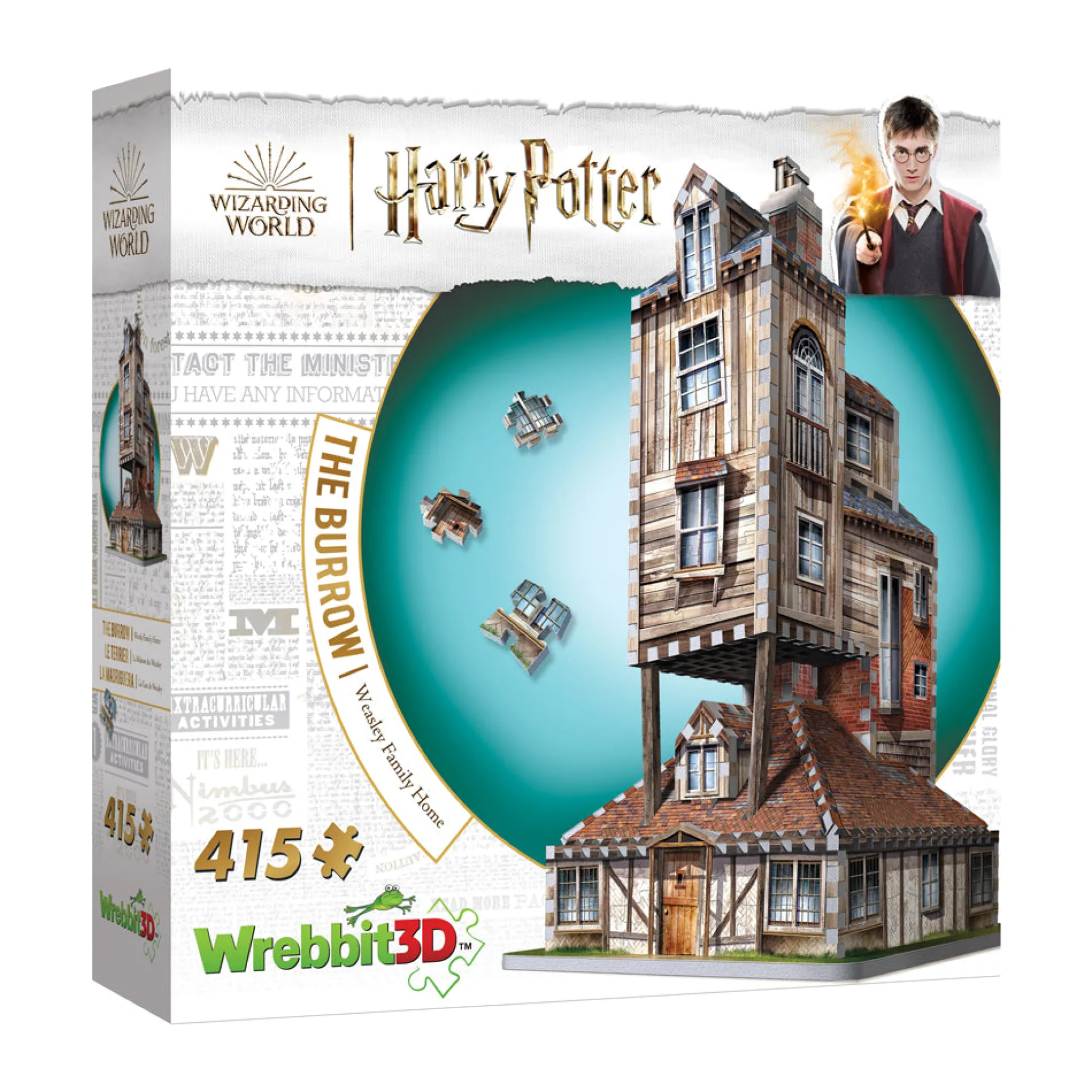 Wrebbit Harry Potter The Burrow Weasley Family Home 3D Puzzle - 415 Pieces
