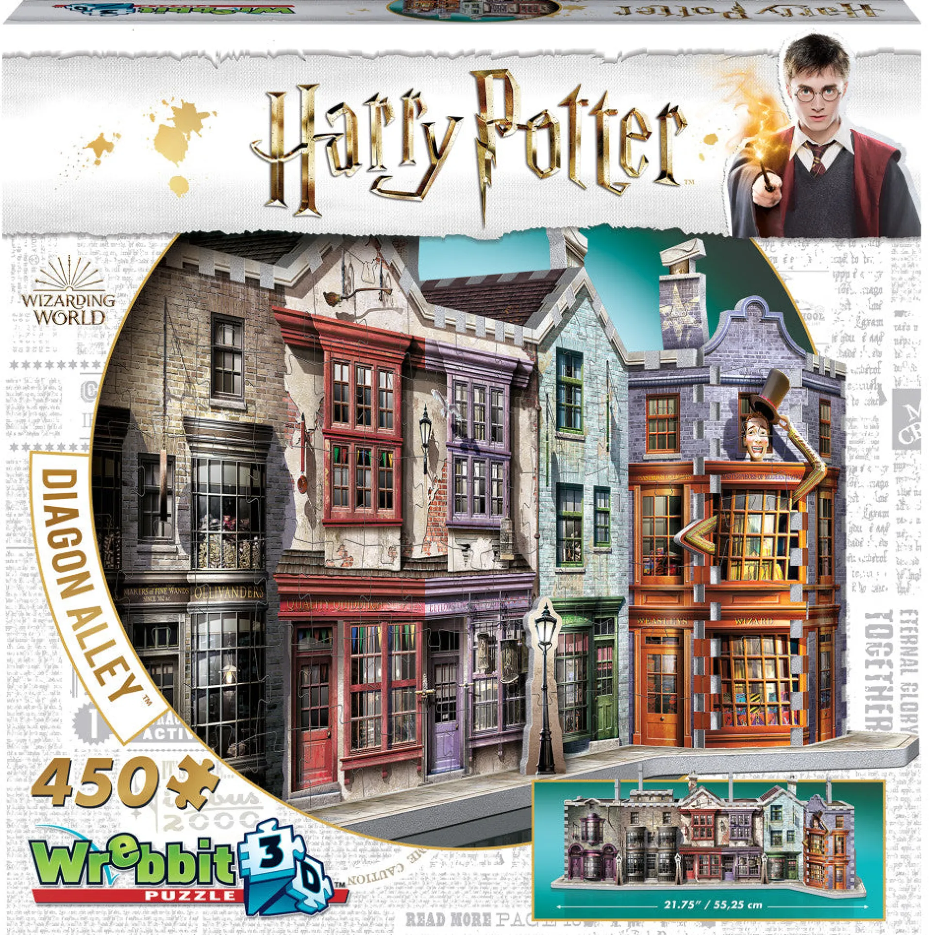 Wrebbit Harry Potter Diagon Alley 3D Puzzle - 450 Piece Set
