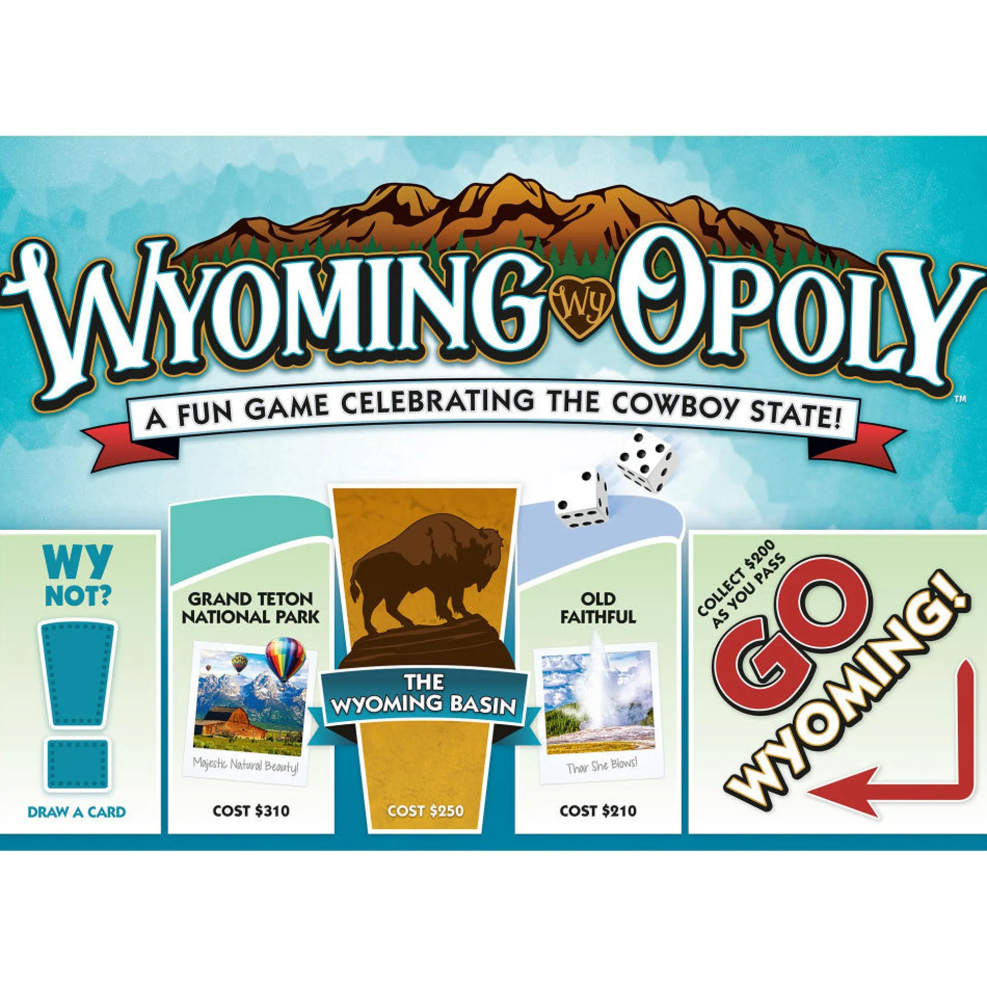Wyoming-Opoly State Adventure Board Game for Ages 8+