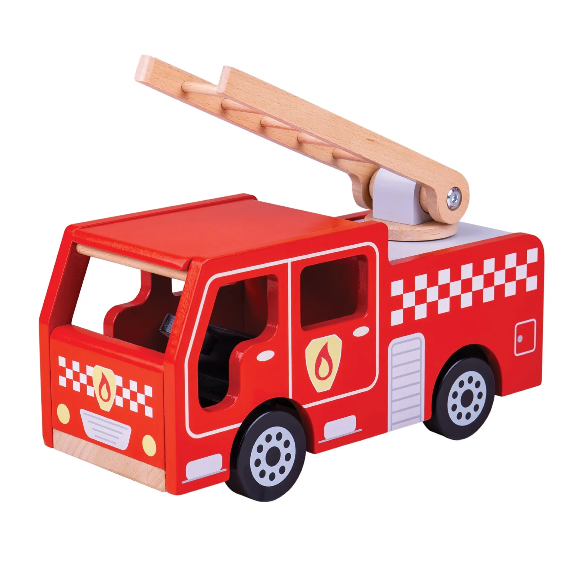 Bigjigs Toys City Fire Engine with Swivel Ladder