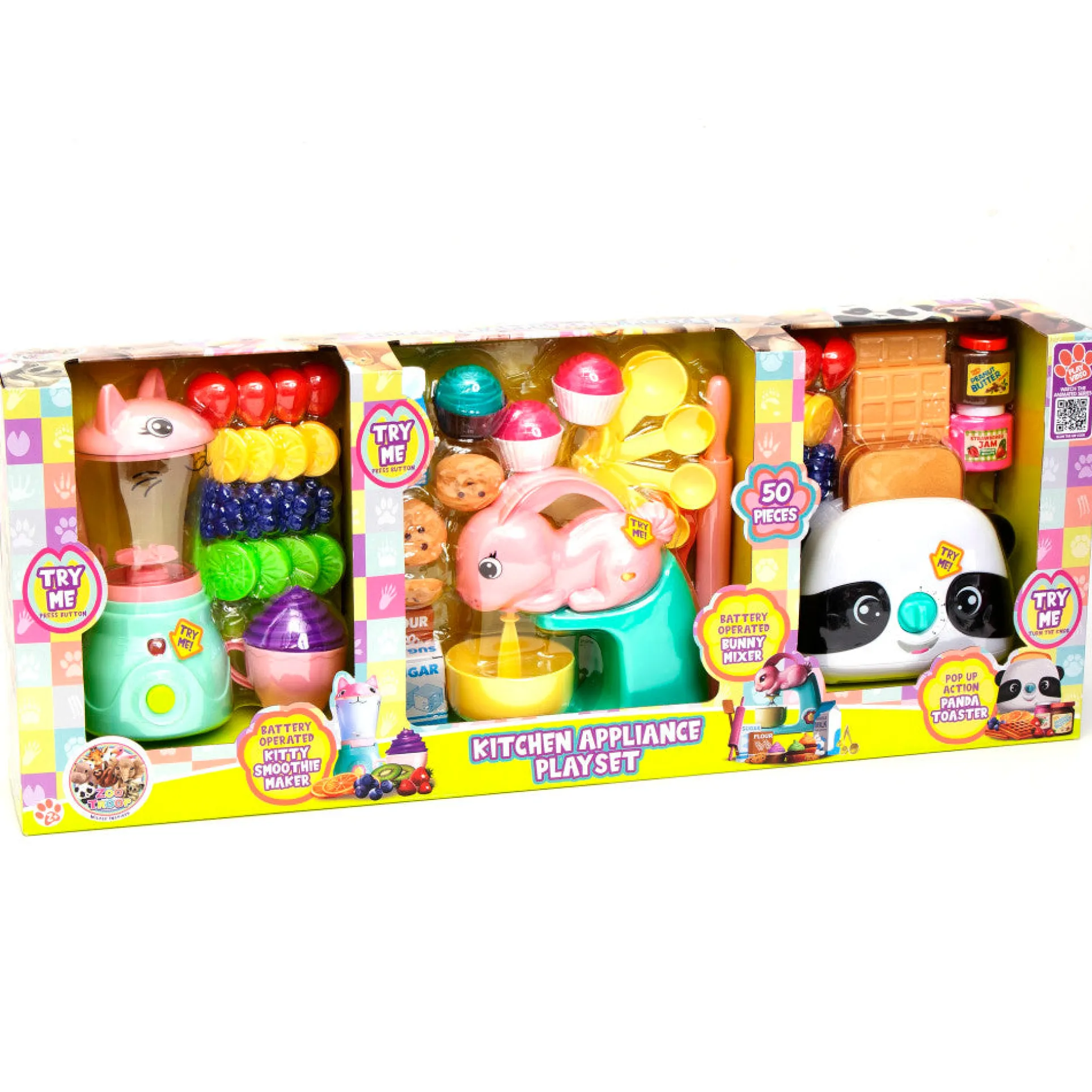 Zoo Troop Animal Kitchen Appliance Playset - 50 Pieces for Ages 2+