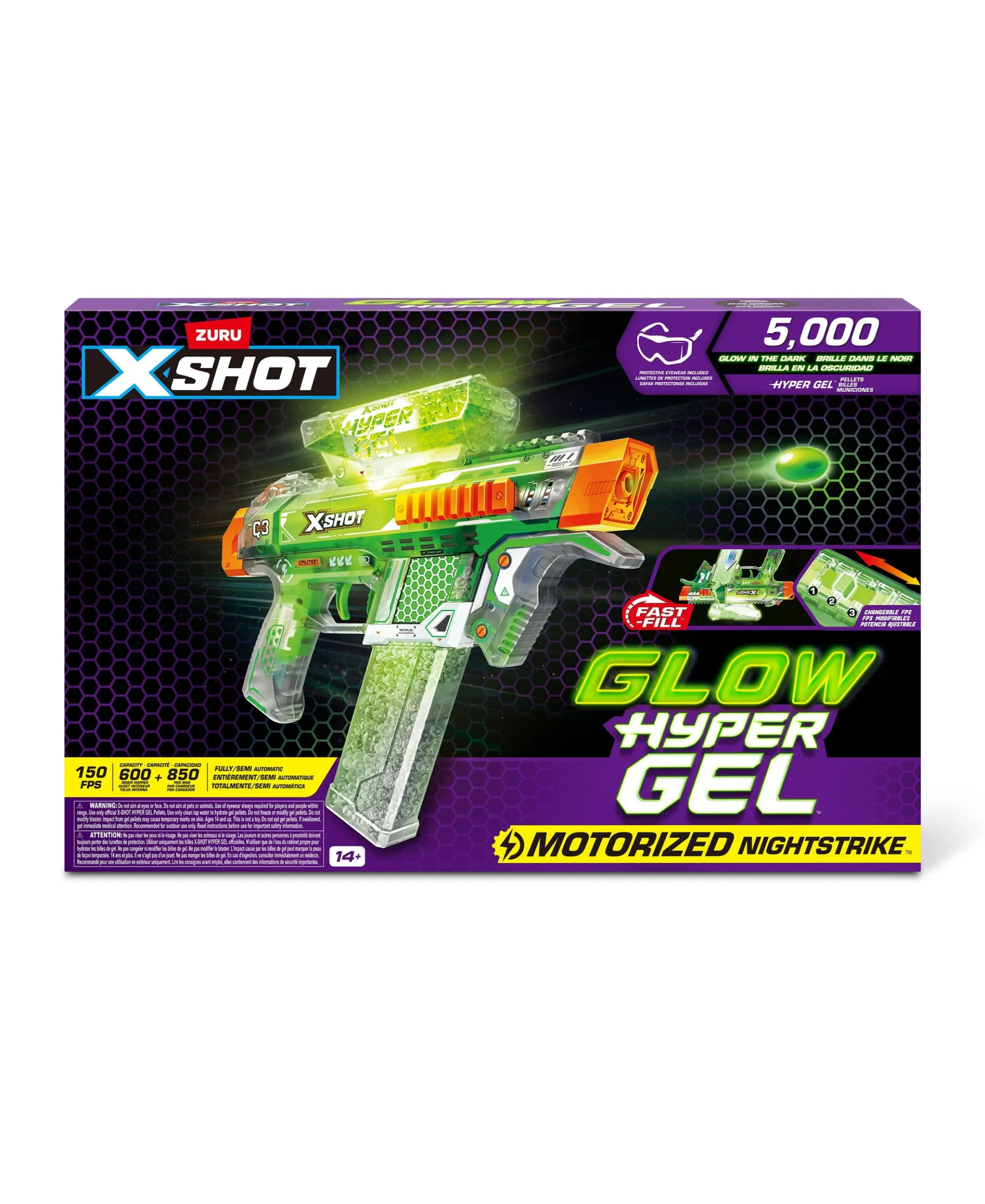 X-Shot Hyper Gel Glow in the Dark Blaster Ultimate Nighttime Shooter