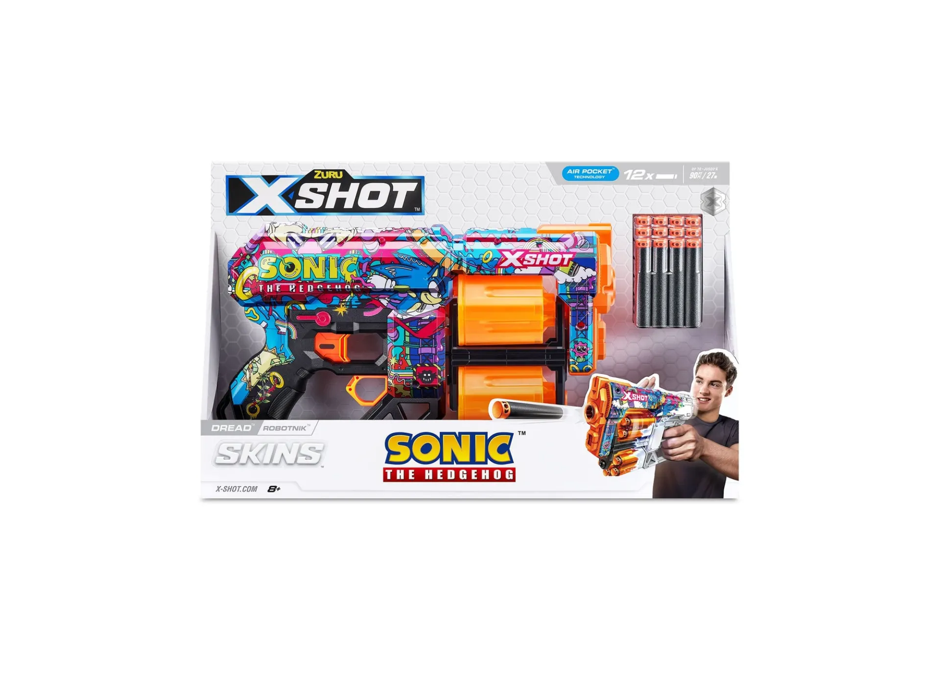 X-Shot Zuru Sonic Skins Blast Adventure, 12 Darts