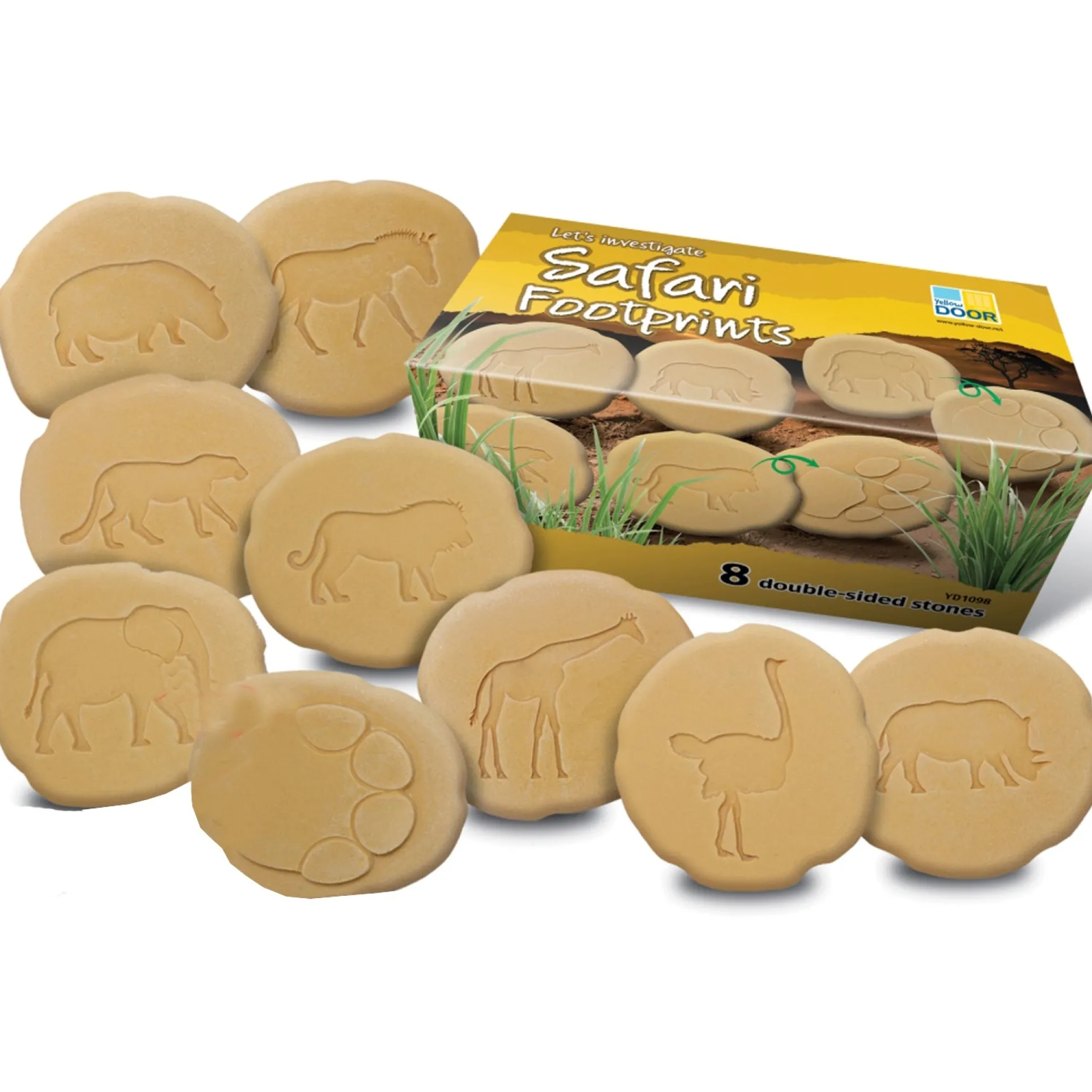 Yellow Door Let's Investigate Safari Footprints - Animal Track Discovery Set