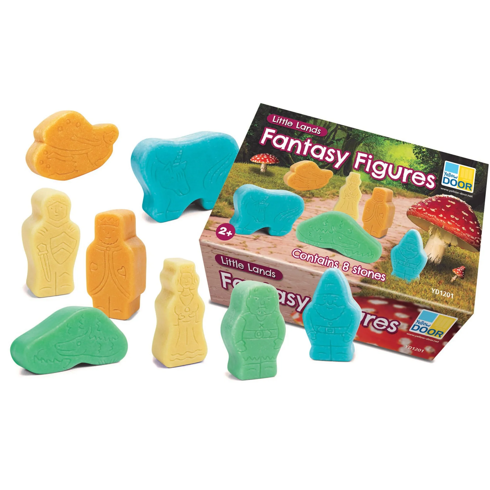 Yellow Door Little Lands Fantasy Figures - Set of 8 Enchanted Stone Characters