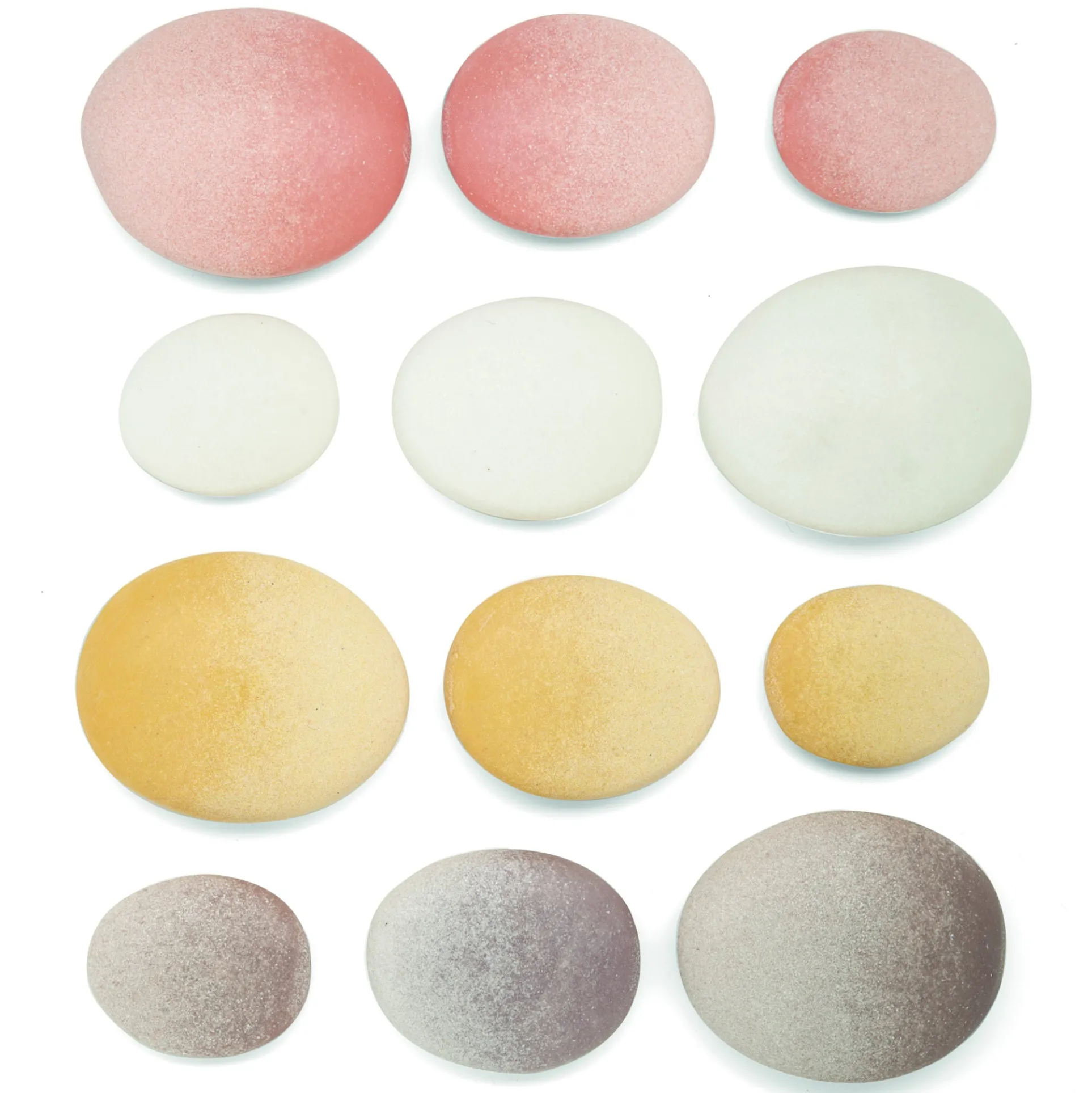Yellow Door Natural Sorting Stones - Multicolor Educational Set - Pack of 12