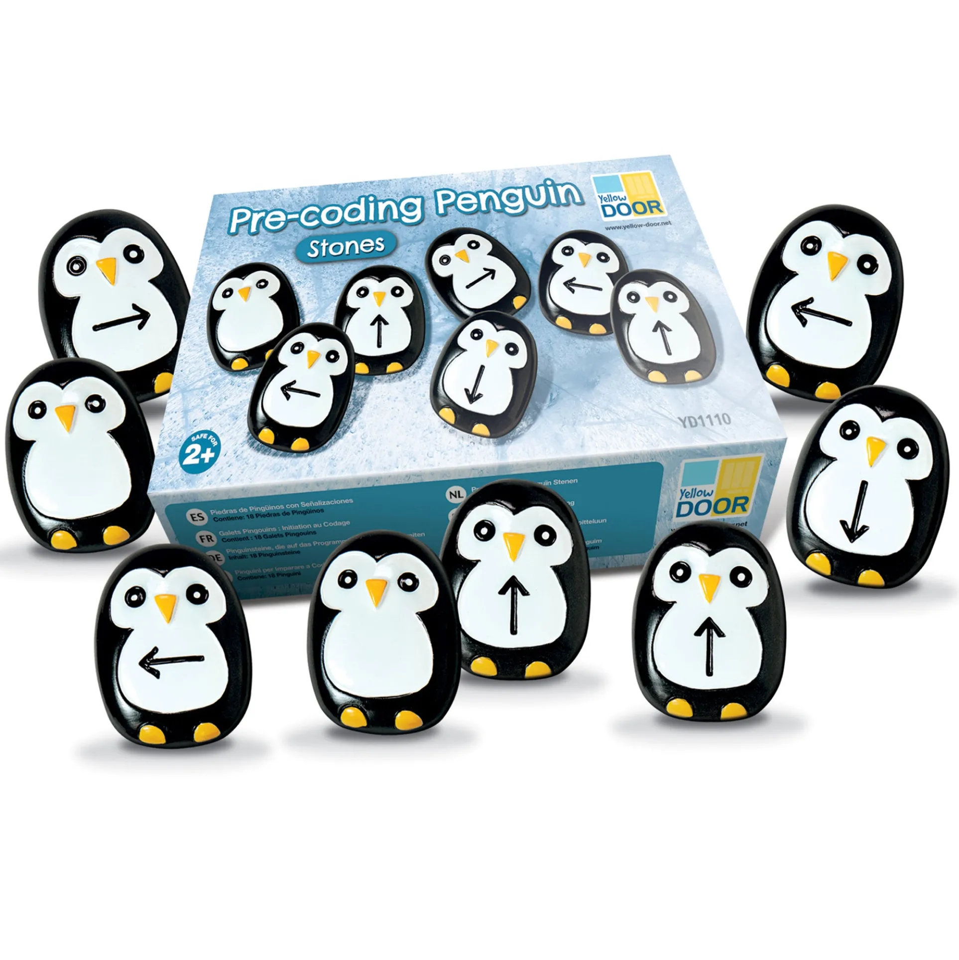 Yellow Door Pre-Coding Penguin Stones - Tactile Learning Set of 18