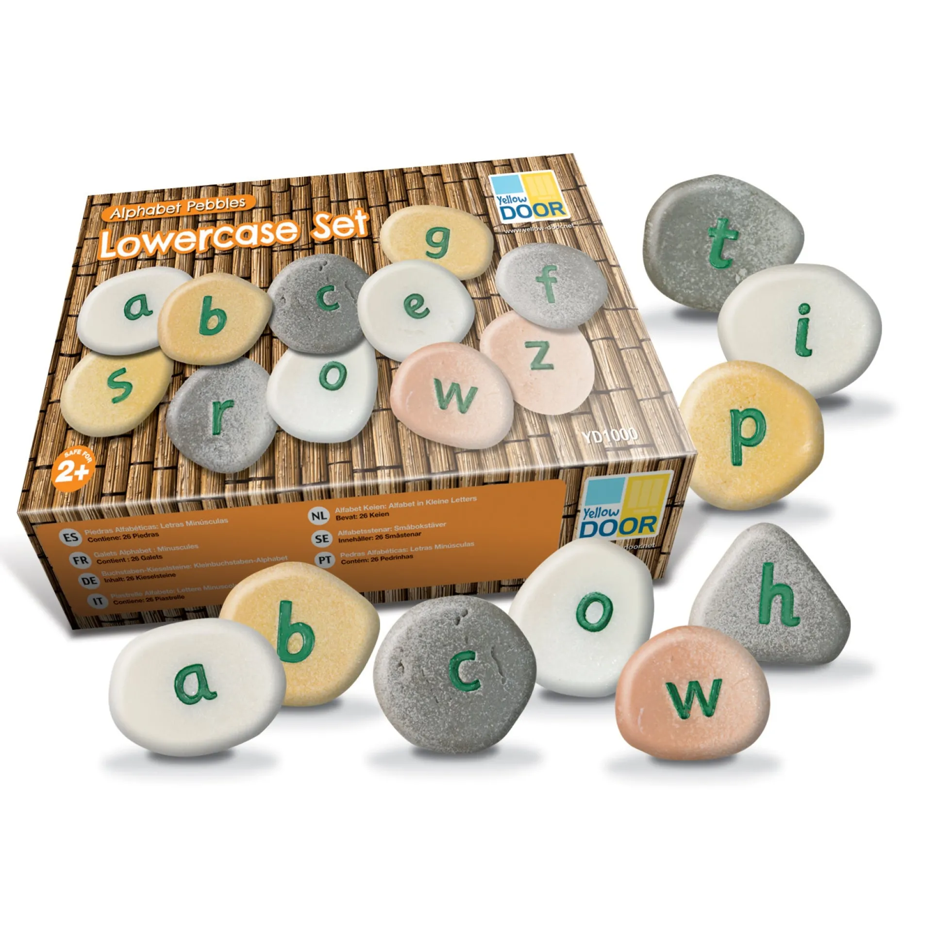 Yellow Door Tactile Lowercase Alphabet Pebbles - Educational Set of 26
