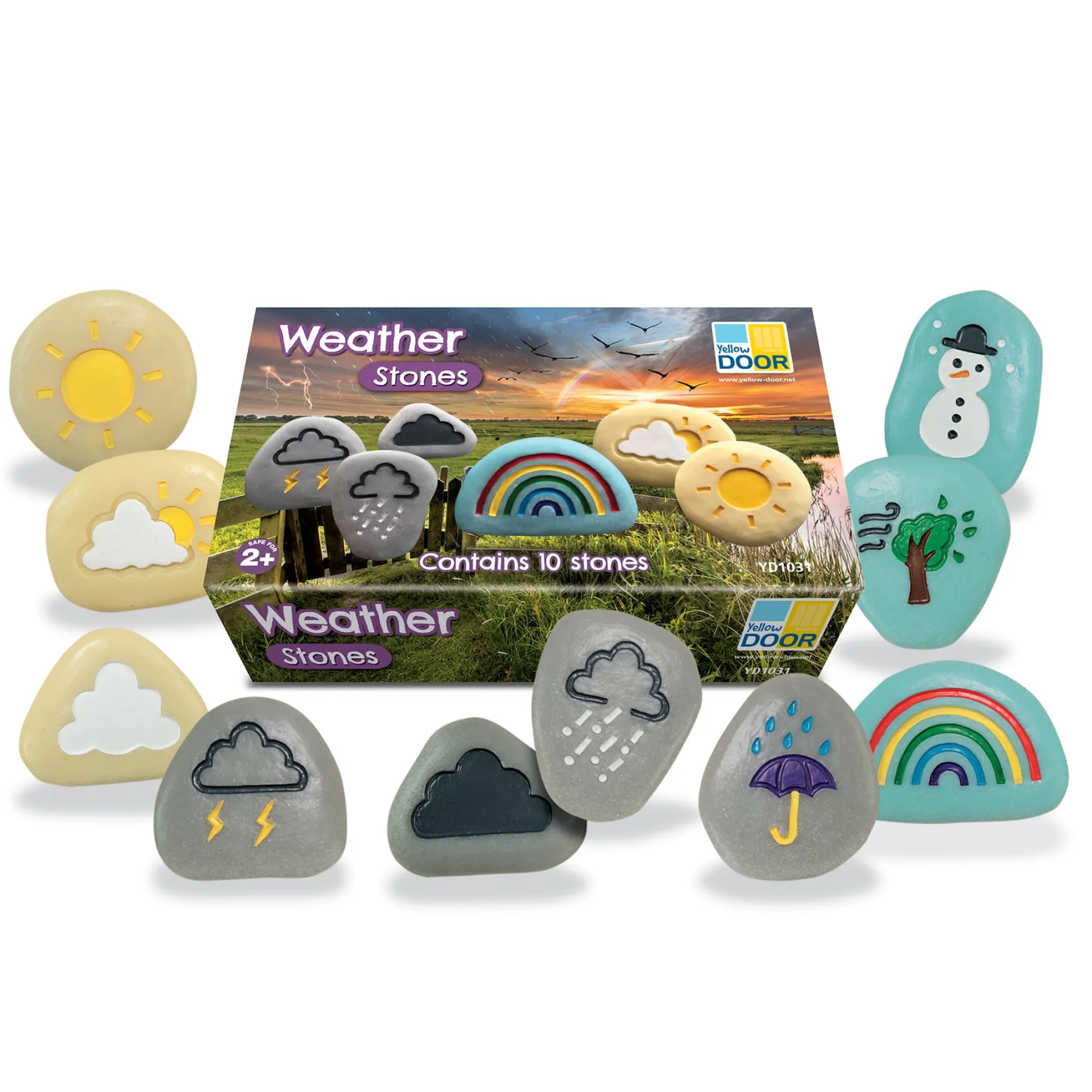 Yellow Door Weather Stones - Educational Outdoor Play Set of 10