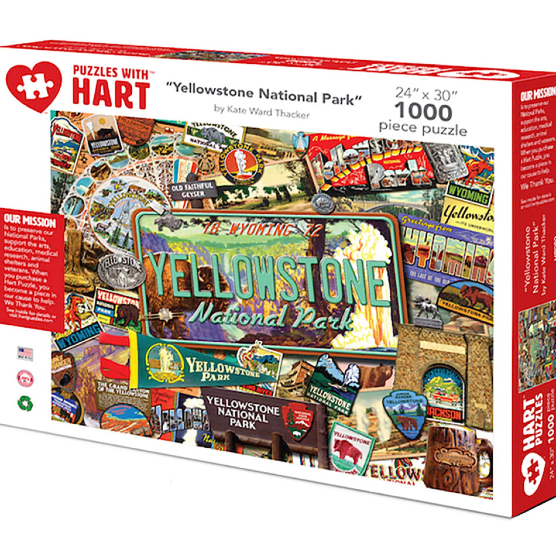 Yellowstone National Park 1000 Piece Puzzle by Kate Ward Thacker