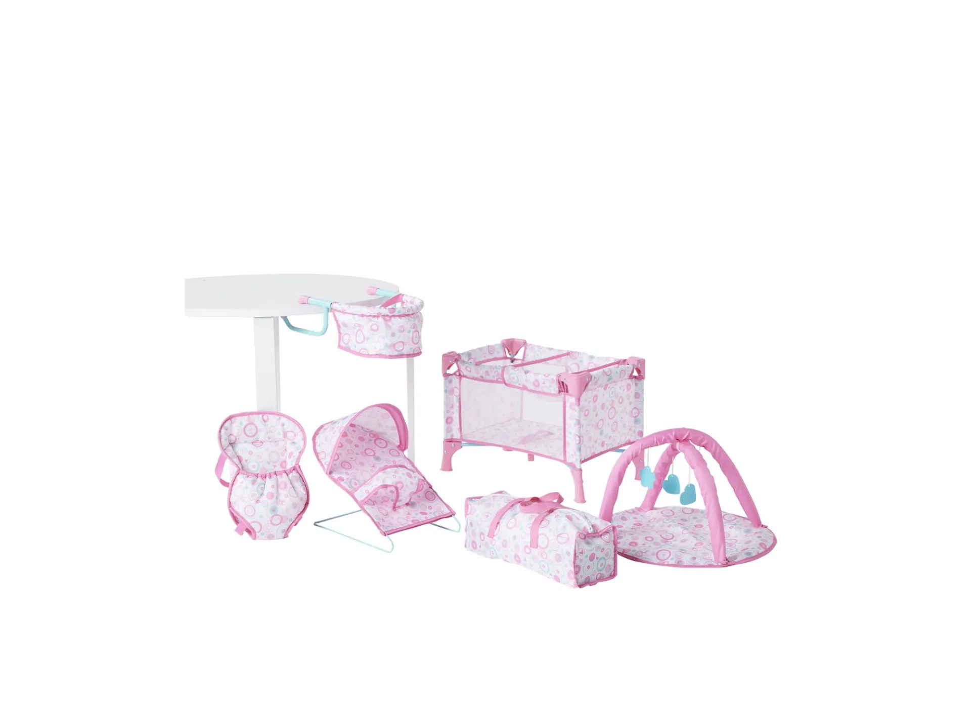 You & Me Complete Baby Doll Care Playset with Six Accessories