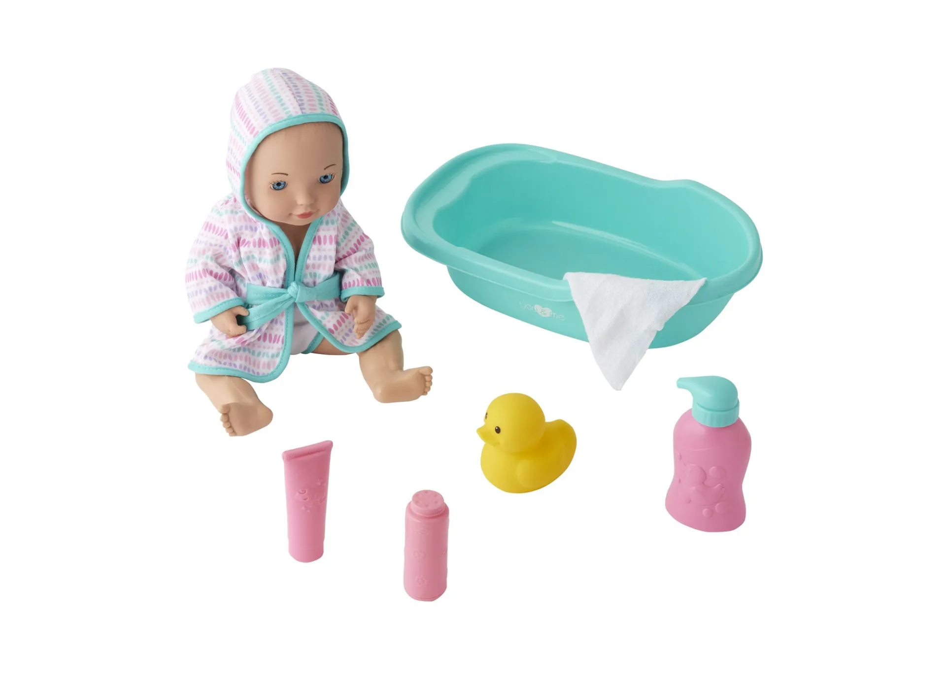 You & Me 12-inch Bath Time Baby Doll with Cozy Robe