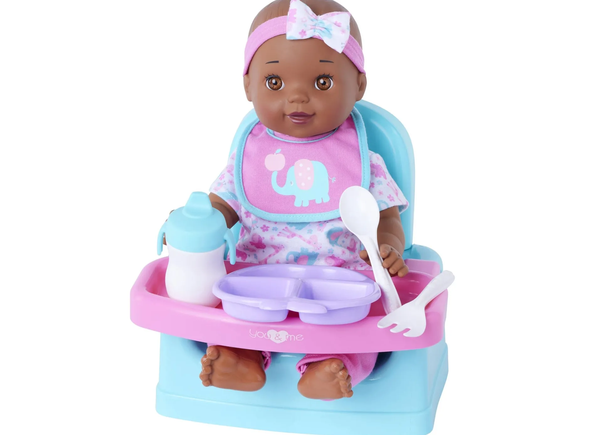 You & Me 14-inch Hungry Baby Doll with Feeding Accessories