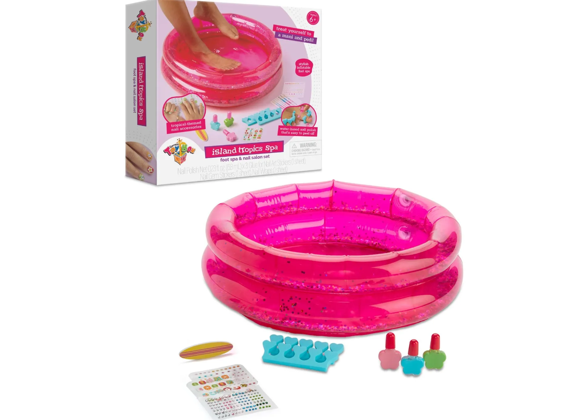 Geoffrey's Toy Box Island Tropics Foot Spa Nail Salon Kit