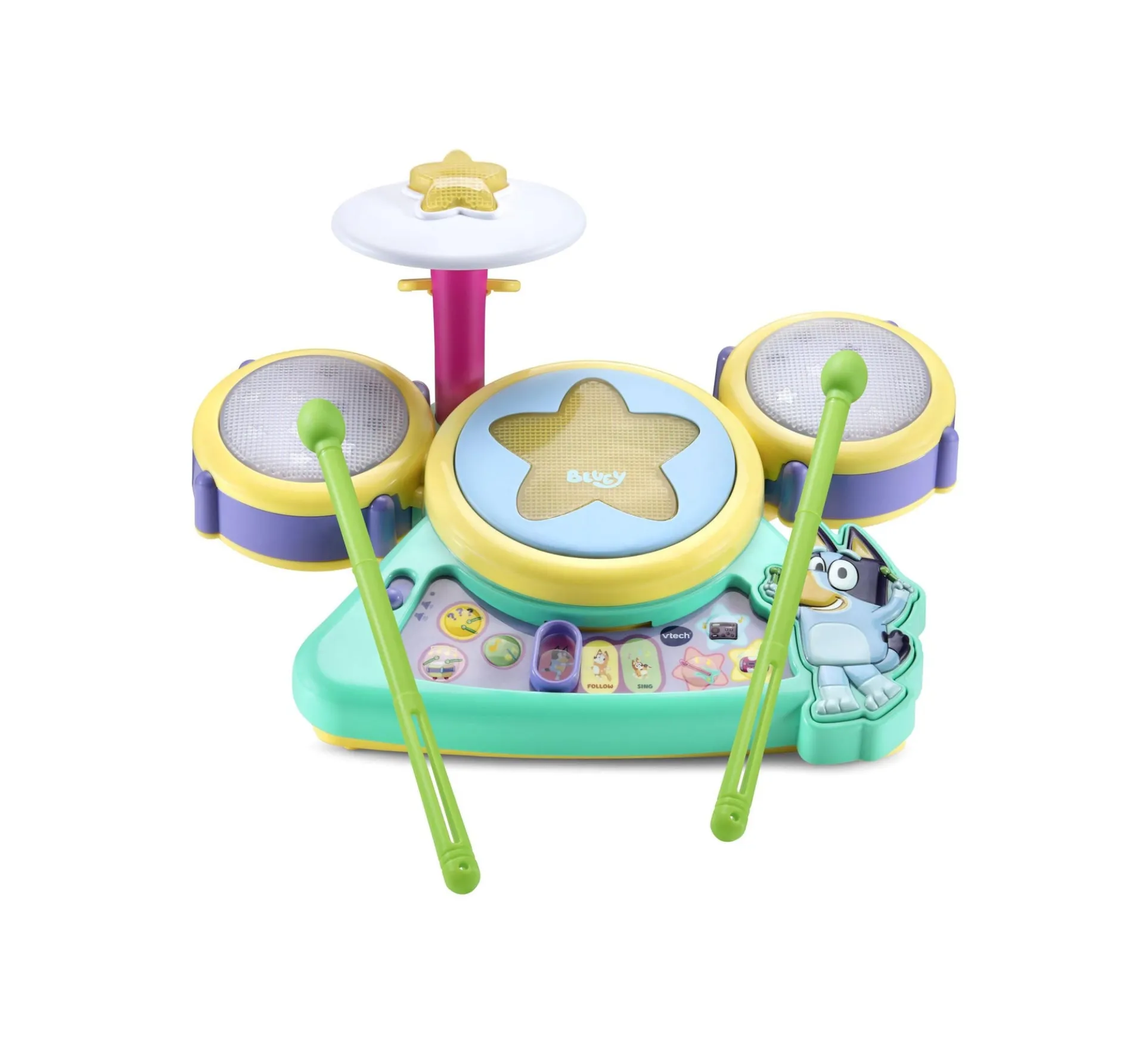 VTech Bluey Hooray Interactive Drum Set