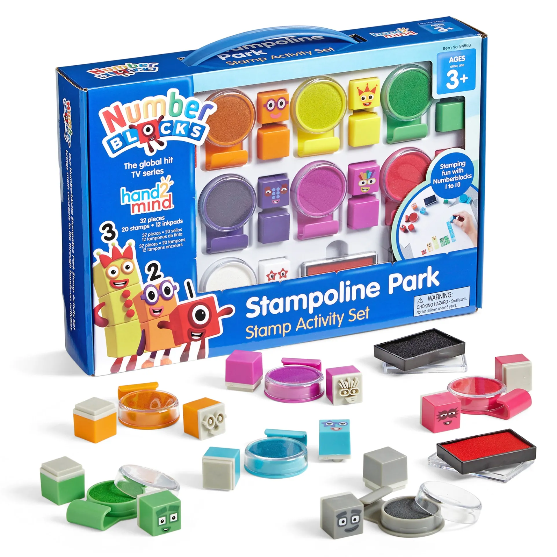 Hand2Mind Numberblocks Stampoline Park - Educational Stamp Set