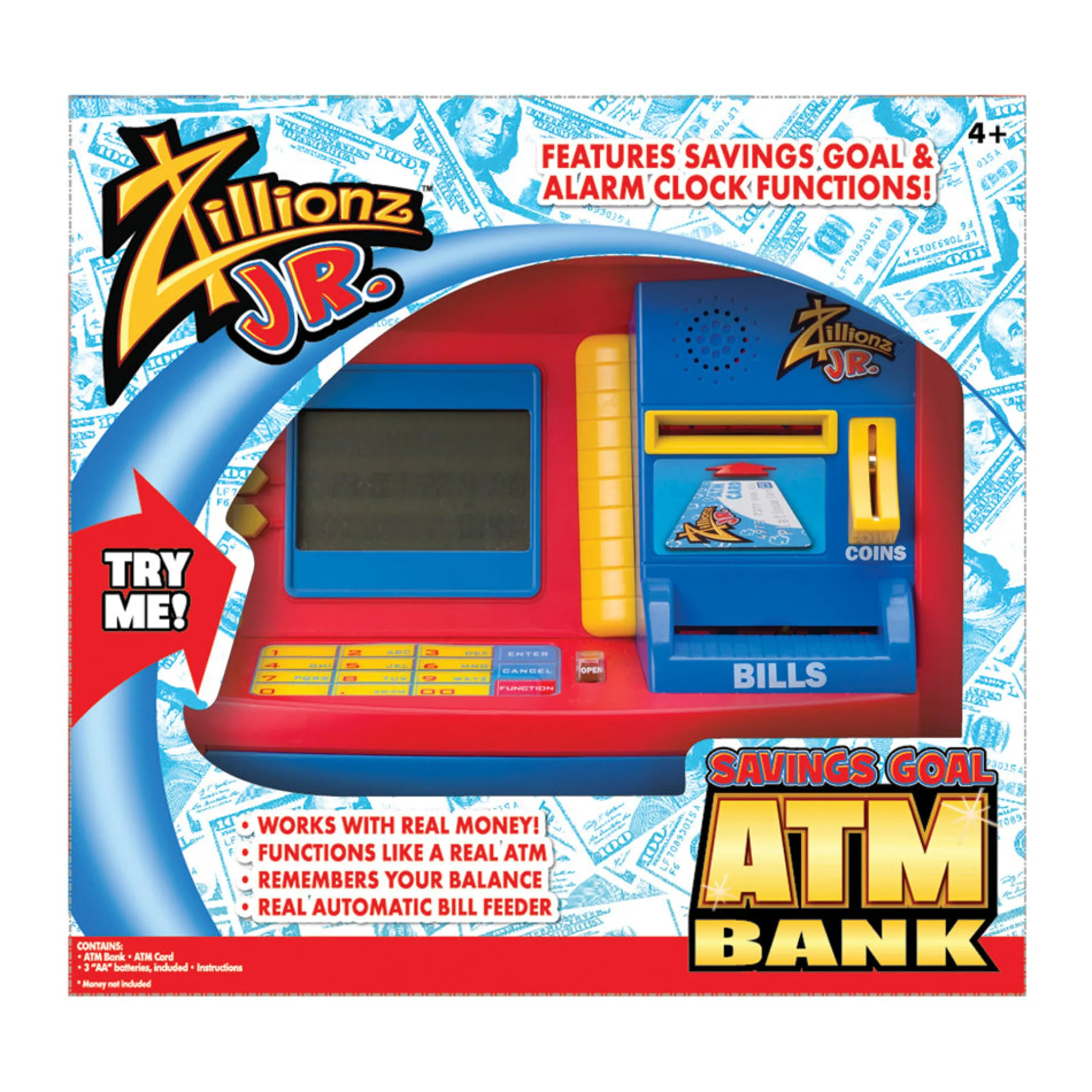 Zillionz Jr. Deluxe Savings Goal ATM Bank - Interactive Money Saving Toy