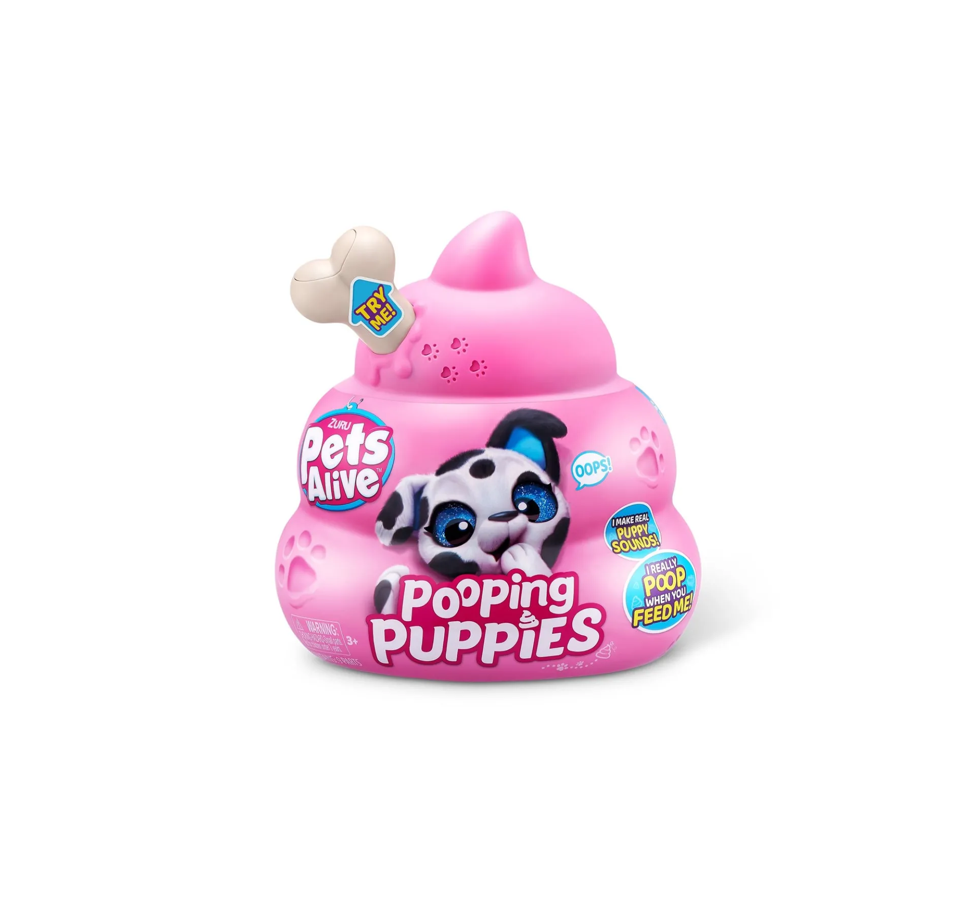 Zuru Pets Alive Pooping Puppies Series 1 Interactive Plush - Collectible Pug, Dalmatian, Husky