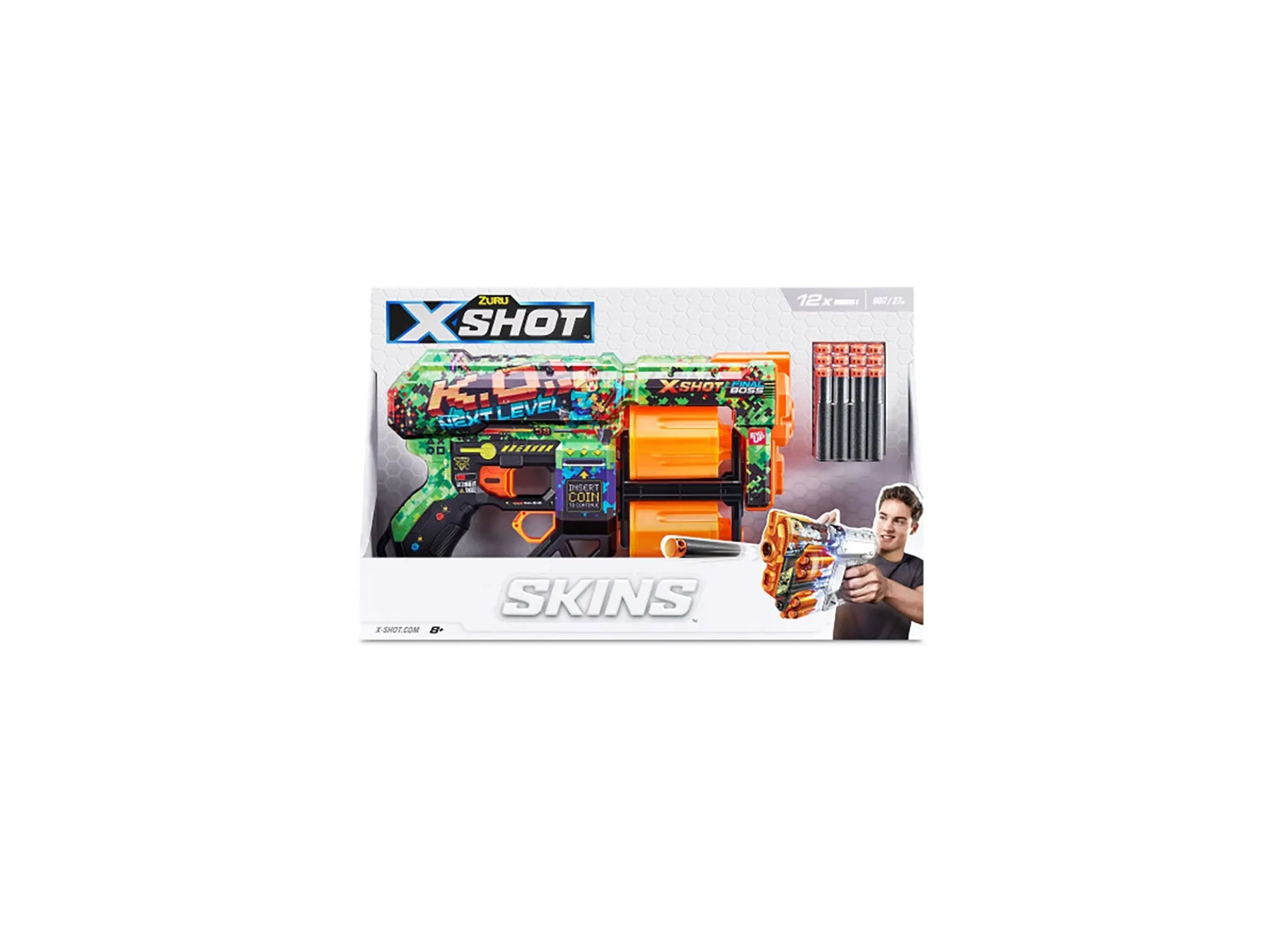 Zuru X-Shot Skins Dread Dart Blaster KO with Dual Rotating Barrels
