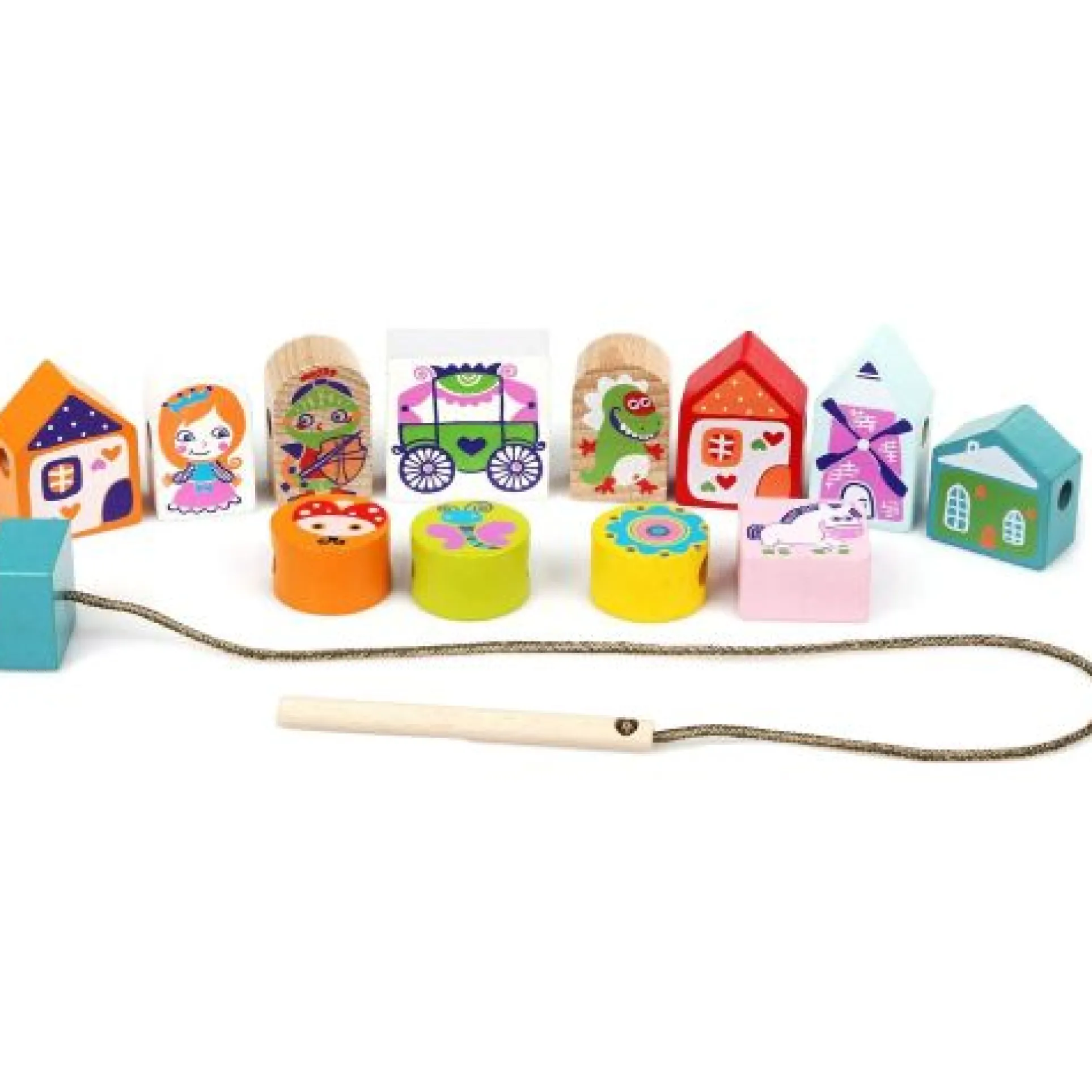 Cubica Enchanting Wooden Fairytale Lace and Learn Toy - European Craftsmanship